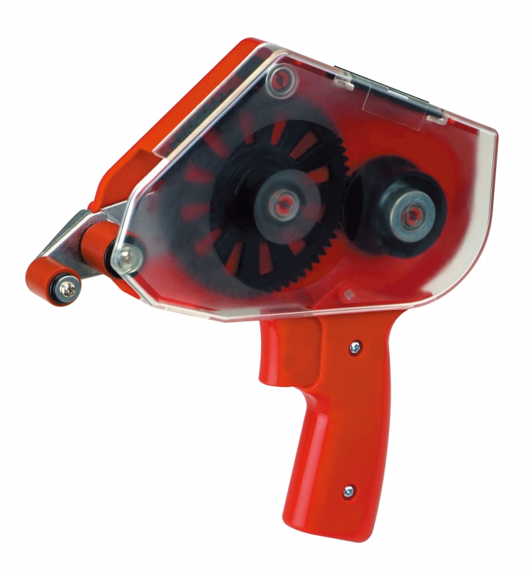 HAND HELD DISPENSER FOR DOUBLE SIDES TAPE WITH RELEASE PAPER